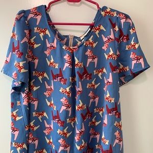 ModCloth Piñata Printed Shirt XL